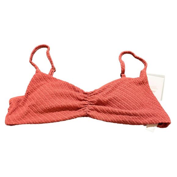 NWT Andie Swim Size Large Macrome Symi Top Teracotta Orange Pink Rose Adjustable - Picture 1 of 6